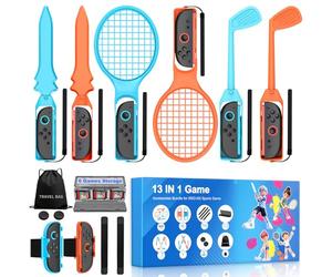 CYOYPPY Switch - Paquete de accesorios deportivos compatibles con Nintendo Switch 2 Joycon, kit de accesorios familiares para juegos deportivos Switch, paquete de fiesta deportiva 13 en 1 para Switch