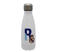 CYP Botella Personalizable Blanca de Acero 550ml Real Madrid, Unisex, Plata, Diseño Letra R