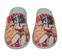 CYP BRAND Dragon Ball - Zapatillas de casa abiertas, Diseño Bulma, Suaves, Talla 36/37, Amarillo y Azul, Producto Oficial, ZP-2136-DB