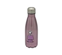 CYP BRAND Snoopy - Botella Agua de Acero Inoxidable, Cierre Hermético, con Diseño Snoopy, 550 ml, Morado Metalizado, Producto Oficial, B-02-SY