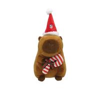 CyP Brands- Atlético de Madrid,Capibara de Peluche con Gorro de Papá Noel,Muñeco Navideño Suave y Tierno,Regalo Original para Niños y Adultos
