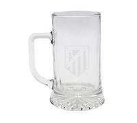CyP Brands- Atlético de Madrid, Jarra de Cerveza, Cristal, Capacidad 500 ml, Transparente, Producto Oficial