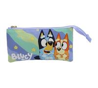 CyP Brands-Bluey, Estuche, Portatodo, Material Escolar, Preescolar,Light Waves, Color Azul, Producto Oficial