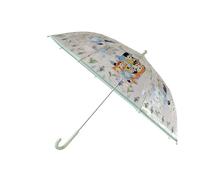 CyP Brands- Bluey- Paraguas infantil, Paraguas manual para niños, Transparente, Con 8 varillas y tubo metálico de gran resistencia, Producto Oficial