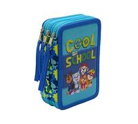 CYPBRANDS Paw Patrol- Estuche con Cremallera, Plumier de 3 Pisos, Material Escolar, Estuche con Material Incluido, Color Azul, Producto Oficial (CyP Brands), Ep-343-pw