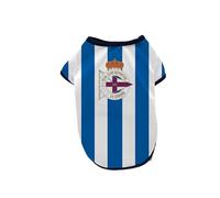 CyP Brands- Deportivo de la Coruña, Camiseta para Perro, Impermeable, Abrigo, Ropa para Mascotas, Talla L, Color Azul, Producto Oficial