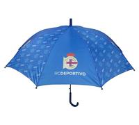 CyP Brands - Deportivo de la Coruña- Paraguas, Sombrilla Infantil, Diámetro 54 cm, Paraguas para Niños, Automático, Multicolor, Producto Oficial