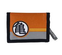 CyP Brands-Dragon Ball, Billetera, Monedero, Cartera, Billetera juvenil con velcro, Color Naranja, Producto Oficial