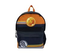 CYPBRANDS CyP Brands-Dragon Ball, Mochila juvenil, Adaptable a carro, Trolley, Goku, Material escolar, Backpack, Color negro, Producto Oficial