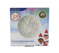 CyP Brands-Elfos, Plato de Cerámica, Plato para Pintar, Actividades Creativas, Multicolor, Producto oficial