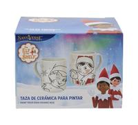 CyP Brands-Elfos, Taza para Pintar, Actividades Creativas, Navidad, Multicolor, Producto oficial