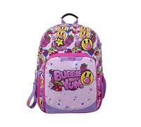 CyP Brands-Emoji, Mochila escolar, Mochila, Adaptable a carro, Material escolar, Backpack,Bubble Gum, Color rosa, Producto Oficial