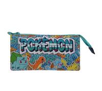 CyP Brands- Pokémon- Estuche Triple, Portatodo, 5 Compartimentos, Material Escolar, Estuche Trolley. Urban Colors. Multicolor, Producto Oficial