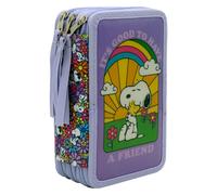 Cyp brands estuche triple snoopy, multicolor