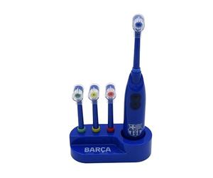 CyP Brands-FC Barcelona, Cepillo de dientes, Aseo, Higiene bucal, Cepillo vibratorio, Funciona con pilas, Color azul, Producto Oficial