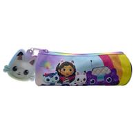 CYPBRANDS CyP Brands-Gabby, Estuche cilíndrico, Portatodos, Material Escolar, Preescolar, Pandy patitas, Estuche, Color Morado, Producto Oficial