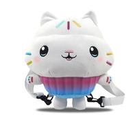CyP Brands Gabby - Mochila Infantil, Diseño Muffin de Peluche, con Cintas Ajustables y Desmontables, Color Blanco, Producto Oficial