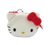 CyP Brands- Hello Kitty, Sanrio, Monedero, Bolsito, Figura con Relieve, Cara Kuromi, Peluche, Color Negro, Producto Ofiicial