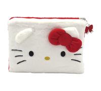 CyP Brands – Neceser peluche Hello Kitty y Kuromi – Reversible, Producto oficial – Blanco y negro