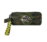 CyP Brands- Jurassic World, Estuche cilíndrico, Portatodos, Material Escolar, Estuche, Color Verde, Producto Oficial