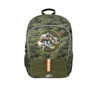 CyP Brands- Jurassic World- Mochila, Adaptable a carro, Material escolar, Mochila casual, Colección Roar, Color verde, Producto Oficial