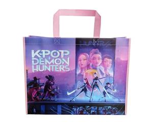 CYP Brands - K-Pop Demon Hunters Bolsa Shopping, Multicolor,Saja boys,Derpy, Bolsa Reutilizable, Tote Bag Resistente,Producto Oficial