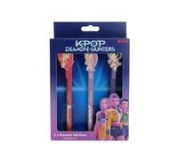CYP Brands - K-Pop Demon Hunters Set 3 Bolígrafos Borrables, Multicolor, Licencia Oficial, Rumi, Mira y Zoey, Producto Oficial