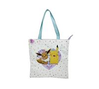 CyP Brands- Pokémon, Bolsa, Tote Bag, Bolsa de tela, Flower, Color Beige, Producto Oficial
