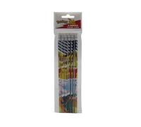 CYPBRANDS CyP Brands-Pokémon, Lápices con goma, Set de 6 Lápices, Material de Escritura, Lapiceros, Mutlicolor, Producto Oficial