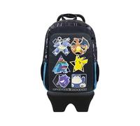 CyP Brands-Pokémon-Mochila escolar, Mochila, Adaptable a carro, Material escolar, Backpack, Color negro, Producto Oficial