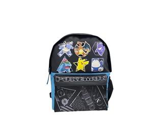 CyP Brands-Pokémon- Mochila juvenil, Adaptable a carro, Trolley, Geo, Material escolar, Backpack, Color negro, Producto Oficial