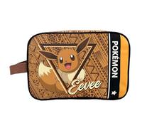 CyP Brands- Pokémon- Neceser, Bolsa de Viaje, Bolsa de Aseo, Unisex, Color Marrón. Zapatillero, Eevee, Producto Oficial