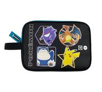 CyP Brands- Pokémon- Neceser, Bolsa de viaje, Bolsa de aseo, Unisex, Color Negro, Zapatillero, Geo, Producto Oficial