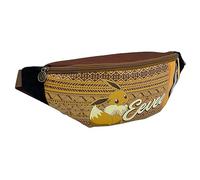 CyP Brands- Pokémon- Riñonera, Bolsa, Bandolera, Eevee, Color marrón. Unisex, Producto Oficial