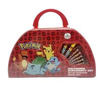 Pokémon- Set de papeleria, Manualidades, Dibujo, Rotuladores, Lápices, Acuarelas, Tijeras, Ceras, Color Rojo, Producto Oficial (CyP Brands)