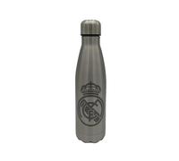 CYP Brands Real Madrid- Botella de agua de acero, Bidón, Cantimplora, Cierre Hermético, 550 ml, Color plata, Producto Oficial