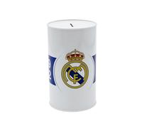 CyP Brands- Real Madrid- Hucha de metal, Sellada, Hucha grande, Color blanco, Producto Oficial