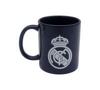 CyP Brands-Real Madrid, Taza para Desayuno en Caja, de Cerámica, 300 ml, Color Azul con Escudo en Blanco, Producto Oficial