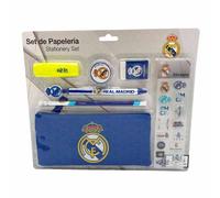 CyP Brands – Set de papelería Real Madrid, lápiz y bolígrafo – Azul – Producto oficial