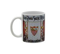 CyP Brands- Sevilla F.C, Taza, Taza Cerámica, Desayunos, Menaje, Tazas Originales, Color Blanco, Producto Oficial
