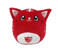 CyP Brands-Sevilla FC, Muñeco de Peluche, Gato, 12 cm, Color Rojo, Producto Oficial