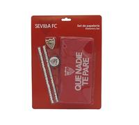 CyP Brands- Sevilla, Set de Papelería, Escritura, Estuche, Lápices, Sacapuntas, Goma de Borrar, Color Rojo, Producto Oficial