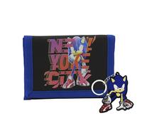 CyP Brands- Sonic- Set Regalo de Cartera y Llavero en Caja, Billetera, Monedero, Llavero, Multicolor, Producto Oficial