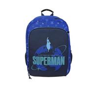 CyP Brands- Superman, Mochila, Mochila Escolar, Color Azul, Producto Oficial