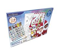 CyP Brands-The Elf on The Shelf, Lienzo para Pintar por Números, Manualidades, Actividades Creativas, Multicolor, Producto Oficial