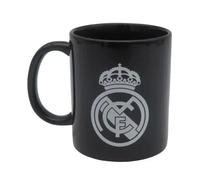 CYP TAZA CERAMICA NEGRA CON ESCUDO BLANCO EN CAJA REAL MADRID REAL MADRID 8x12x9 Cms.