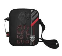 CYPBRANDS CyP Brands-Athletic Club, Bandolera, Bolso, Bolsa, Riñonera, Fútbol, Color Negro, Producto Oficial