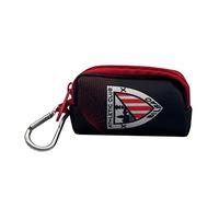 CYPBRANDS Athletic Club- Dispensador Bolsas Caca Perro, Porta Bolsas de Excrementos con Mosqueton, Accesorio Mascotas, Color Rojo, Producto Oficial