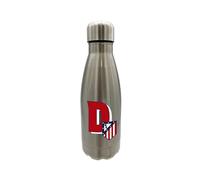 CYPBRANDS Atlético de Madrid - Botella Agua de Acero Inoxidable, Cierre Hermético, con Diseño Letra D en Rojo, 550 ml, Color Metalizado, Producto Oficial