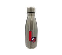 CYPBRANDS Atlético de Madrid - Botella Agua de Acero Inoxidable, Cierre Hermético, con Diseño Letra I en Rojo, 550 ml, Color Metalizado, Producto Oficial